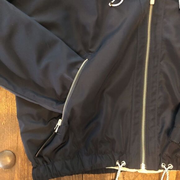 EUC Athleta Navy Blue Chill Bomber Sporty Jacket - Picture 11 of 15